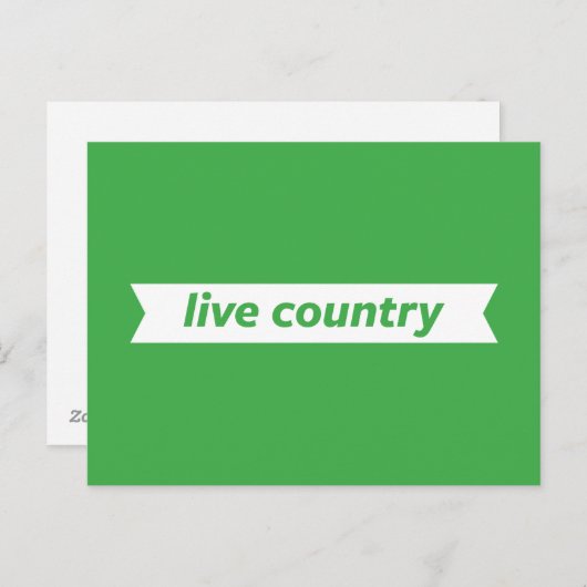 Live Land Briefkaart (Voorkant / Achterkant)