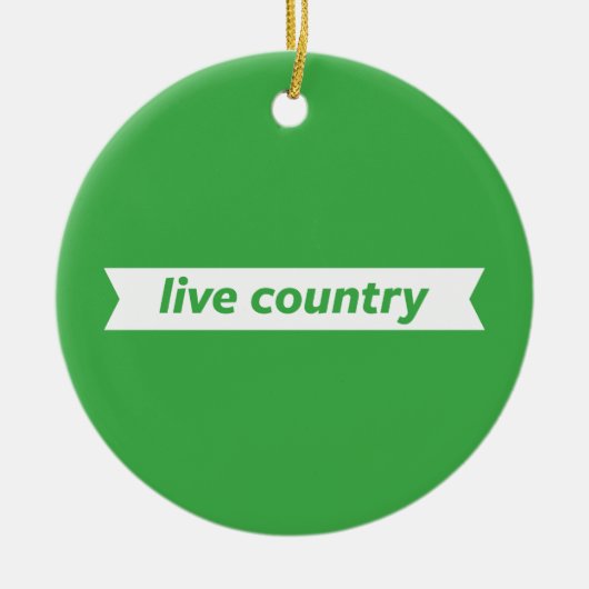Live Land Keramisch Ornament (Voorkant)
