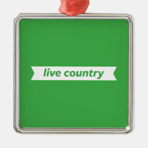 Live Land Metalen Ornament
