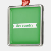 Live Land Metalen Ornament (Links)
