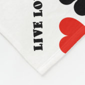 Live lang en geniet van Happy Play Bridge Vier Car Fleece Deken (Hoek)