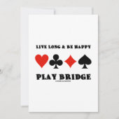 Live lang en geniet van Happy Play Bridge Vier Car Kaart (Voorkant)