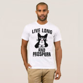 LIVE LANG EN PROSPER PANDA KITTY KAT T-Shirts (Voorkant volledig)