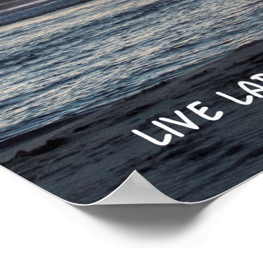 "Live Large" Beach Sunset Poster (12 x 12 inch) (Hoek)