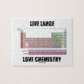Live Large Love Chemstry Periodic Table Elements Legpuzzel (Horizontaal)