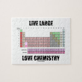 Live Large Love Chemstry Periodic Table Elements Legpuzzel