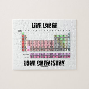 Live Large Love Chemstry Periodic Table Elements Legpuzzel
