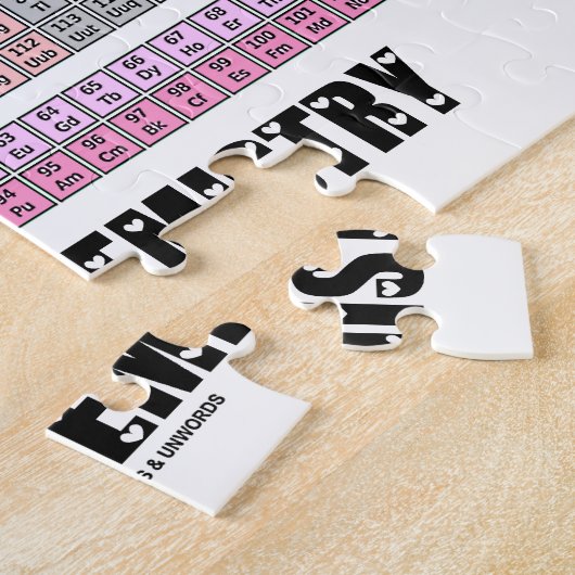 Live Large Love Chemstry Periodic Table Elements Legpuzzel (Zijkant)