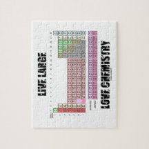 Live Large Love Chemstry Periodic Table Elements