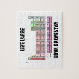 Live Large Love Chemstry Periodic Table Elements Legpuzzel