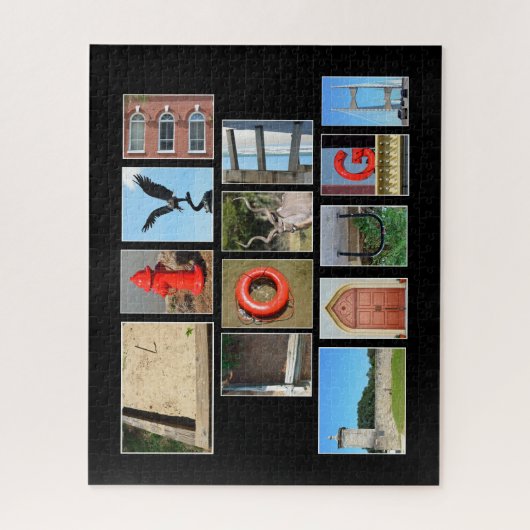 LIVE LAUGH afbeelding letters puzzel Legpuzzel (Verticaal)