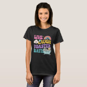 Live Laugh Broodrooster Bad Funny Skeleton Meme Da T-shirt (Voorkant volledig)