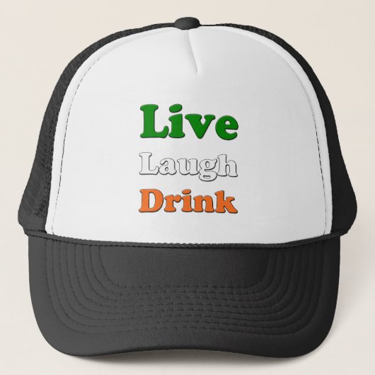 Live Laugh Drink Trucker Pet (Voorkant)