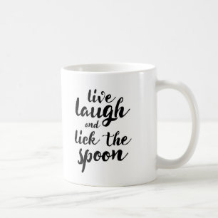 Live Laugh en Lick the Spoon Koffiemok