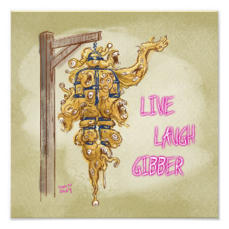 Live Laugh Gibber Afdrukken Foto Afdruk