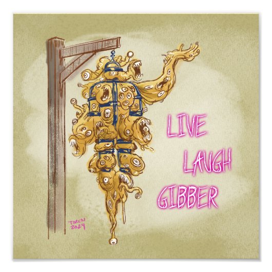 Live Laugh Gibber Afdrukken Foto Afdruk (Voorkant)