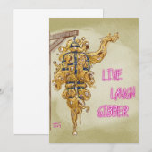 Live Laugh Gibber Kaart (Voorkant / Achterkant)