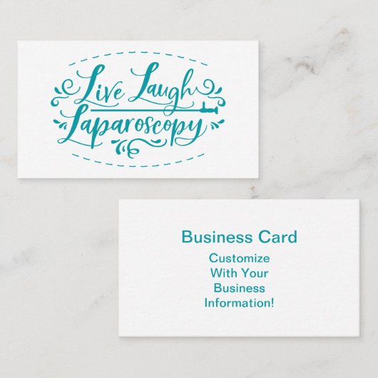 Live Laugh Laparoscopy Visitekaartje (Voorkant / Achterkant)