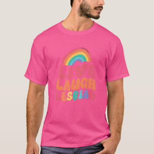 Live Laugh Lesbian Flag Rainbow Pride Month Lgbtq T-shirt