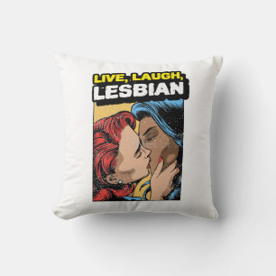 Live Laugh Lesbian Kussen