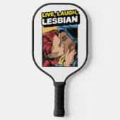 Live Laugh Lesbian Pickleball Paddle (Achterkant)