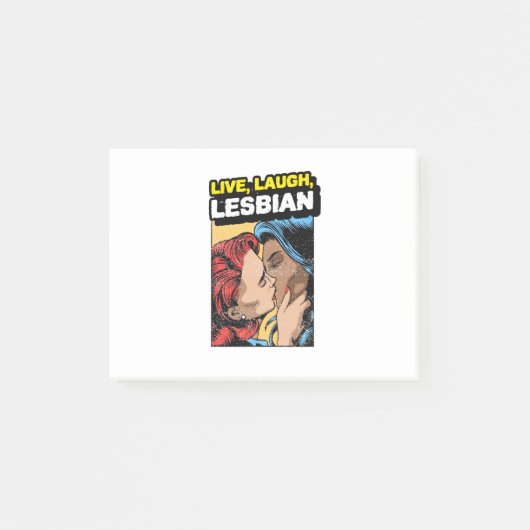 Live Laugh Lesbian Post-it® Notes (Voorkant)