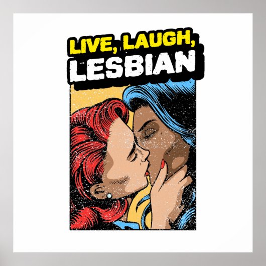 Live Laugh Lesbian Poster (Voorkant)
