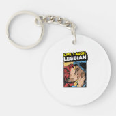 Live Laugh Lesbian Sleutelhanger (Voorkant)