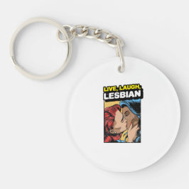Live Laugh Lesbian Sleutelhanger