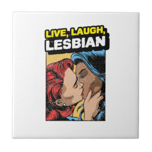 Live Laugh Lesbian Tegeltje