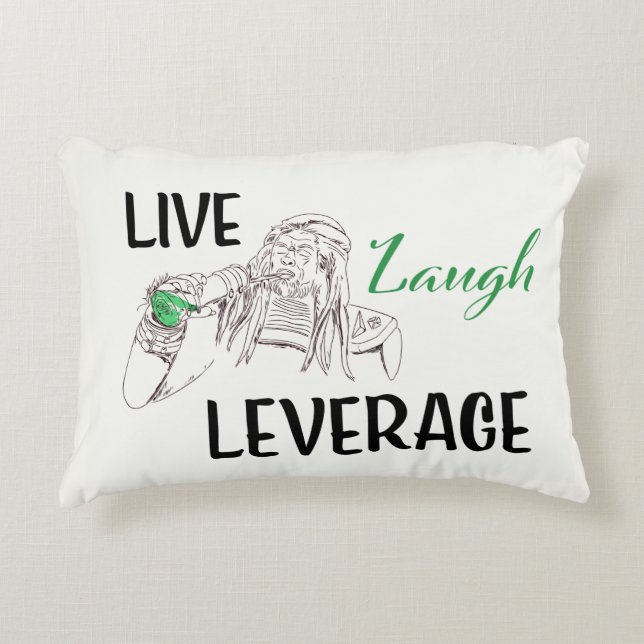 Live Laugh Leverage werpen kussen (Voorkant)