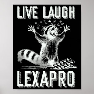 Live Laugh Lexapro Geestelijke Gezondheid Bewustzi Poster