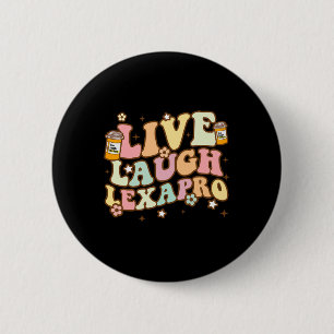 Live Laugh Lexapro Groovy Geestelijke Gezondheid B Ronde Button 5,7 Cm