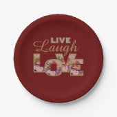 Live, Laugh, liefde Papieren Bordje (Voorkant)