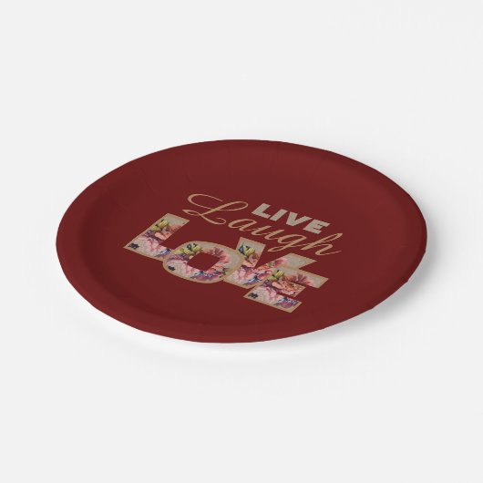 Live, Laugh, liefde Papieren Bordje (Gekanteld)