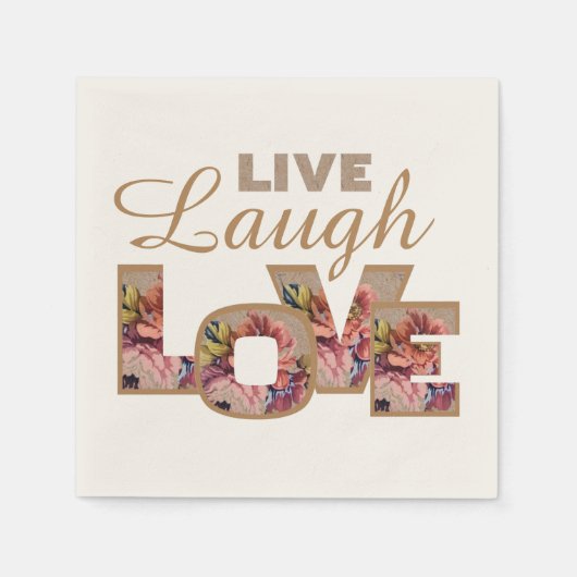 Live, Laugh, liefde Servetten (Voorkant)
