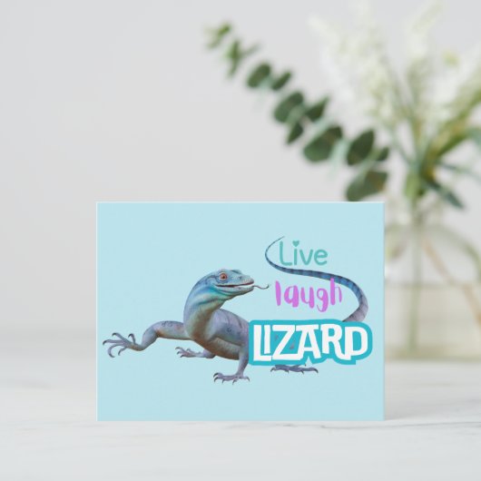 Live Laugh Lizard Briefkaart (Staand voorkant)