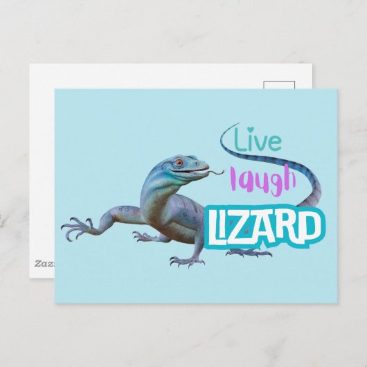 Live Laugh Lizard Briefkaart (Voorkant / Achterkant)