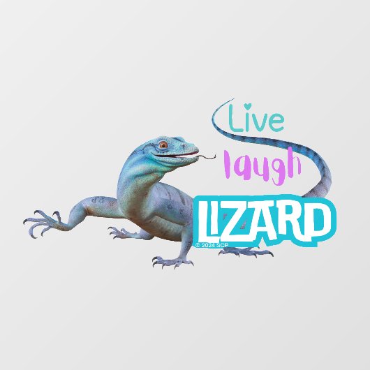 Live Laugh Lizard Raamsticker (Vel)