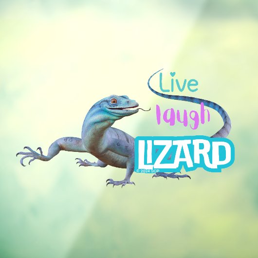Live Laugh Lizard Raamsticker (Vel 3)