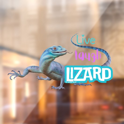 Live Laugh Lizard Raamsticker (Vel 2)
