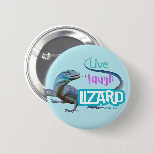 Live Laugh Lizard Ronde Button 5,7 Cm (Voorkant /achterkant)