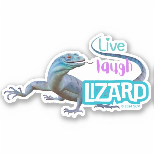 Live Laugh Lizard Sticker (Voorkant)
