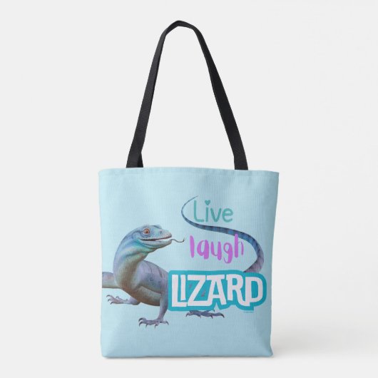 Live Laugh Lizard Tote Bag (Achterkant)