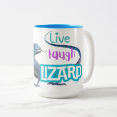 Live Laugh Lizard Tweekleurige Koffiemok (Voorkant rechts)