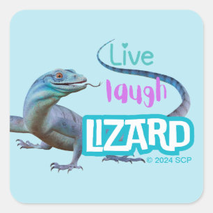 Live Laugh Lizard Vierkante Sticker