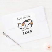 Live Laugh Loaf Calico Cat Sticker (Envelop)
