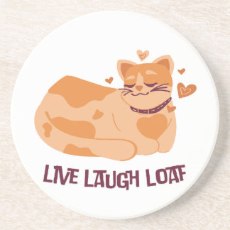 Live Laugh Loaf Cat Coasters Zandsteen Onderzetter
