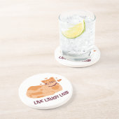 Live Laugh Loaf Cat Coasters Zandsteen Onderzetter (Zijkant)