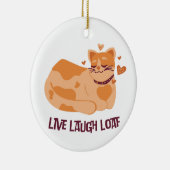 Live Laugh Loaf Cat Ornament (Rechts)